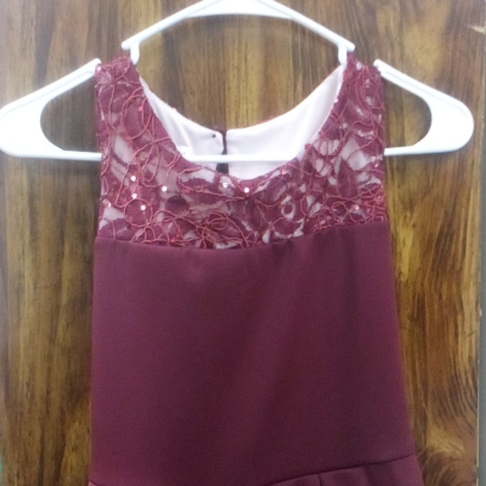 Bonnie Jean Burgundy Formal Dress Size 14 1/2